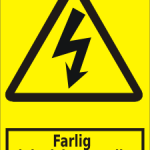 Advarselsskilt A301 - farlig elektrisk spænding